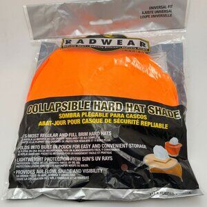 Radwear Collapsible Hard Hat Shade Universal Fit Orange UV Protection NEW